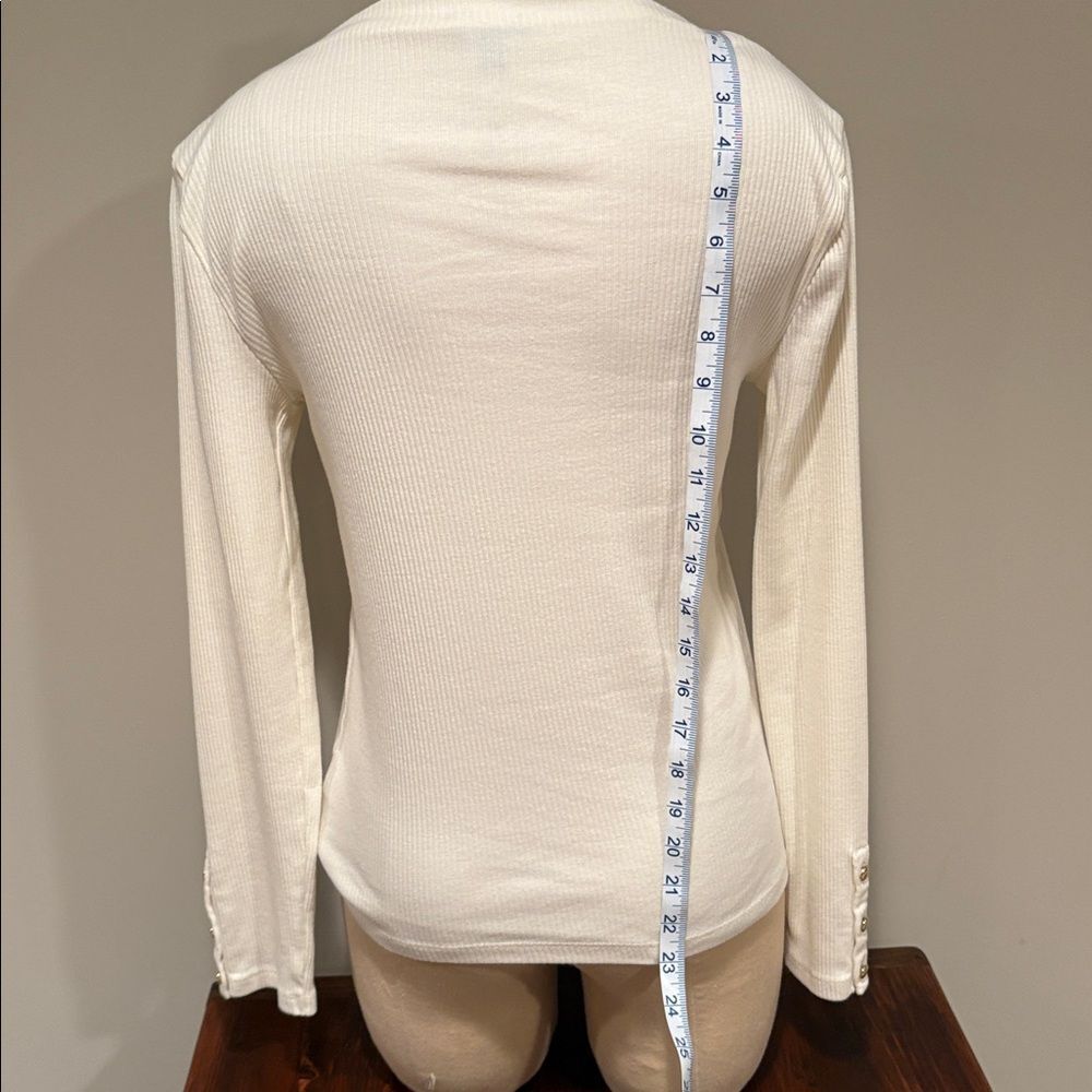 TALBOTS RIBBED FUNNEL NECK PULLOVER SIZE M PETITE - Picture 6 of 10